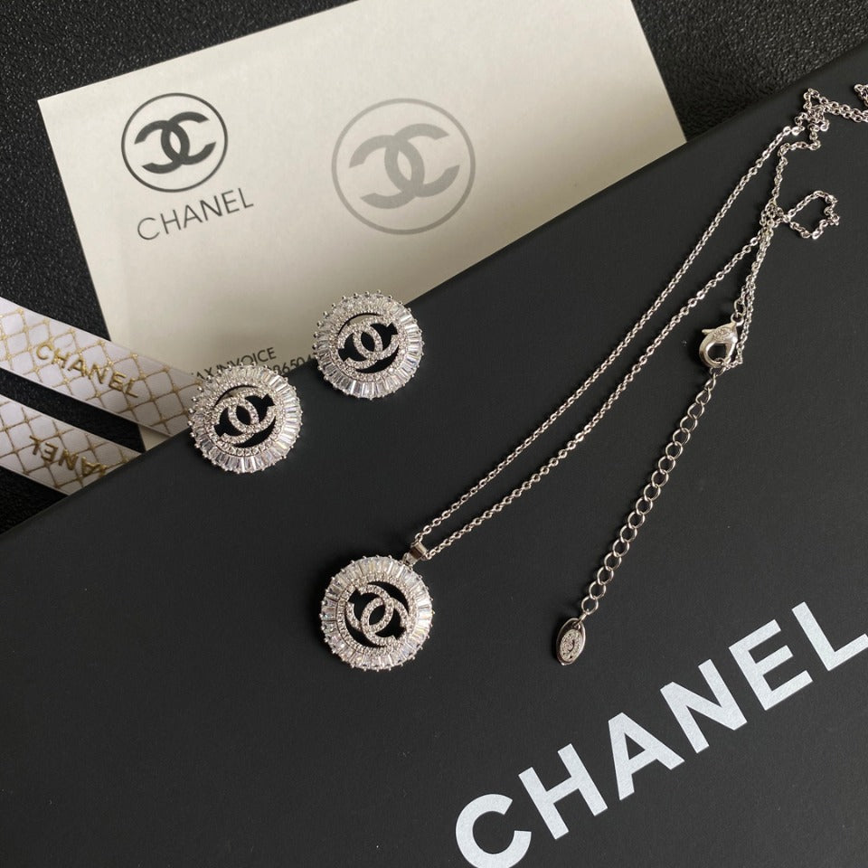 Chanel Style Zircon Logo Earrings - A Timeless Glamorous Addition to Y – El  blin-blín